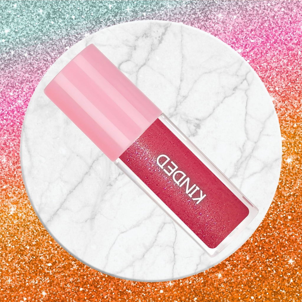KINDED Sheen Shimmer Lip Gloss - 07 Orchid Beetroot | Grocsy