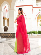 Tikhi Imli Georgette Half and Half Saree | Grocsy