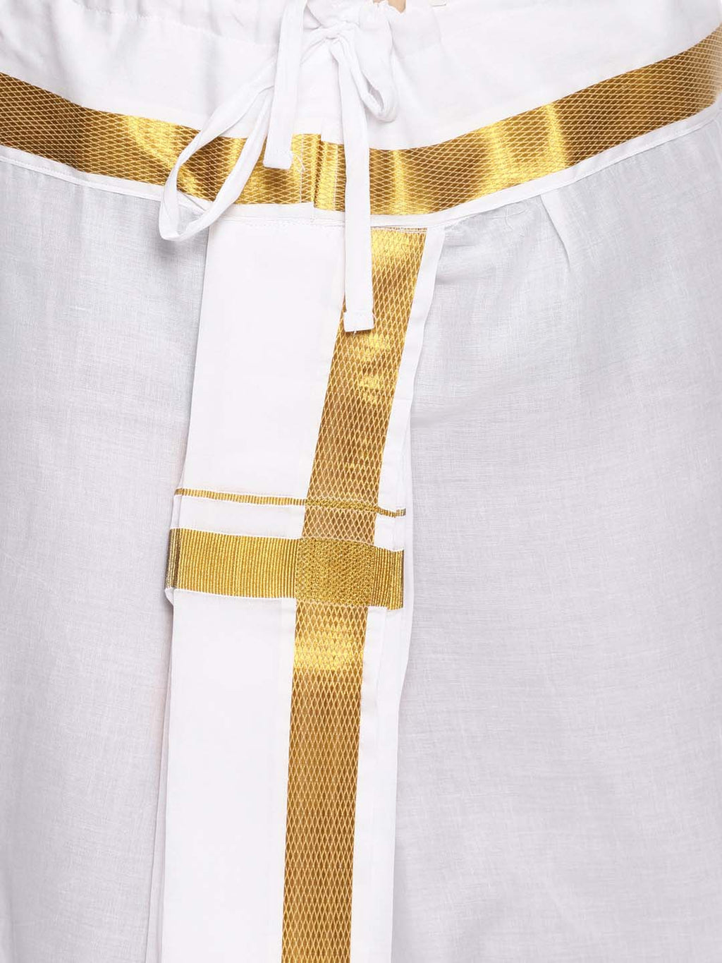 Sethukrishna Men White Solid Readymade Dhoti | Grocsy
