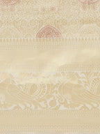 Saree Mall Off-White & Golden Woven Design Banarasi Saree | Grocsy