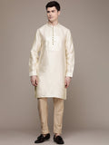 House of Pataudi Ethnic Motifs Yoke Design Sequinned Jashn Kurta | Grocsy