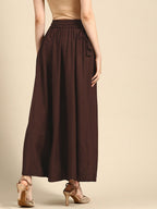 TAG 7 Women Rayon Flared Palazzos | Grocsy