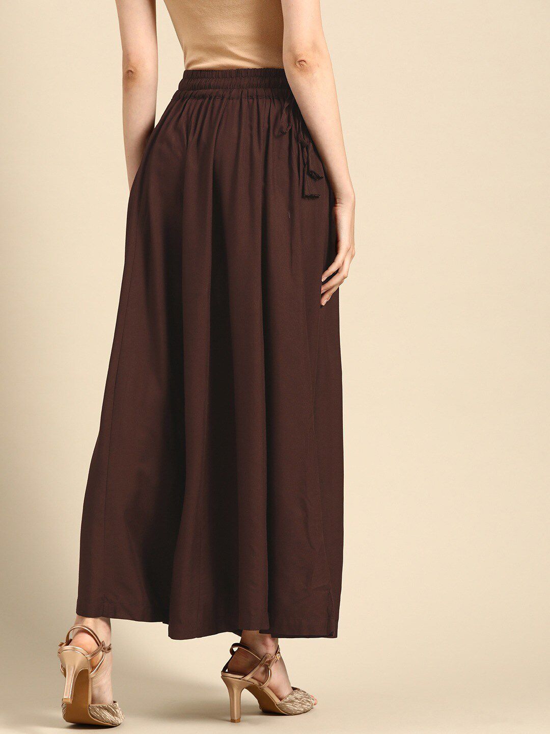 TAG 7 Women Rayon Flared Palazzos | Grocsy