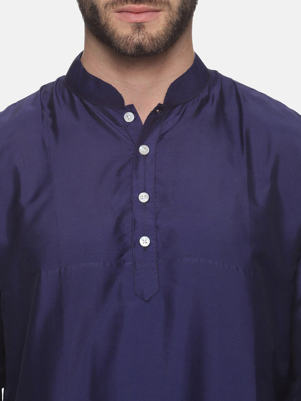 Sethukrishna Men Navy Blue Kurta with Dhoti Pants | Grocsy