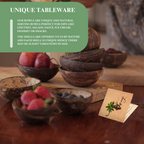 Thenga Natural Oval Coconut Shell Bowls | Grocsy