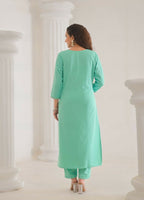 Ethnic Festive Wear Reyon Slub Tile Stitched Suit With Dupatta - Tanisha | Grocsy