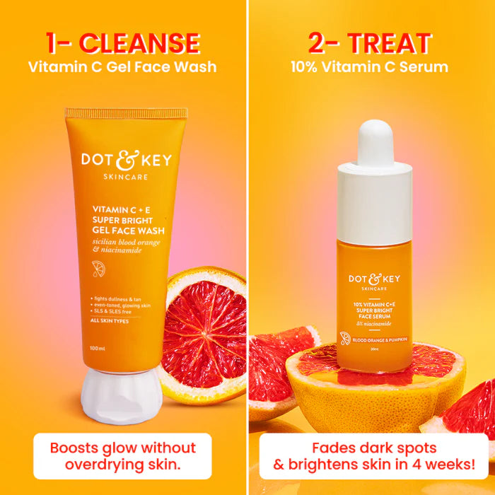 Dot & Key CSMS (Cleanser, Serum, Moisturizer, Sunscreen) Vitamin C Combo | Grocsy