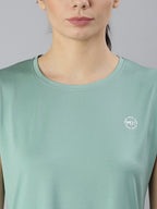 MKH Women Green Extended Sleeves Dri-FIT Sports T-shirt | Grocsy