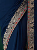 kasee Ethnic Motifs Embroidered Bordered Saree | Grocsy