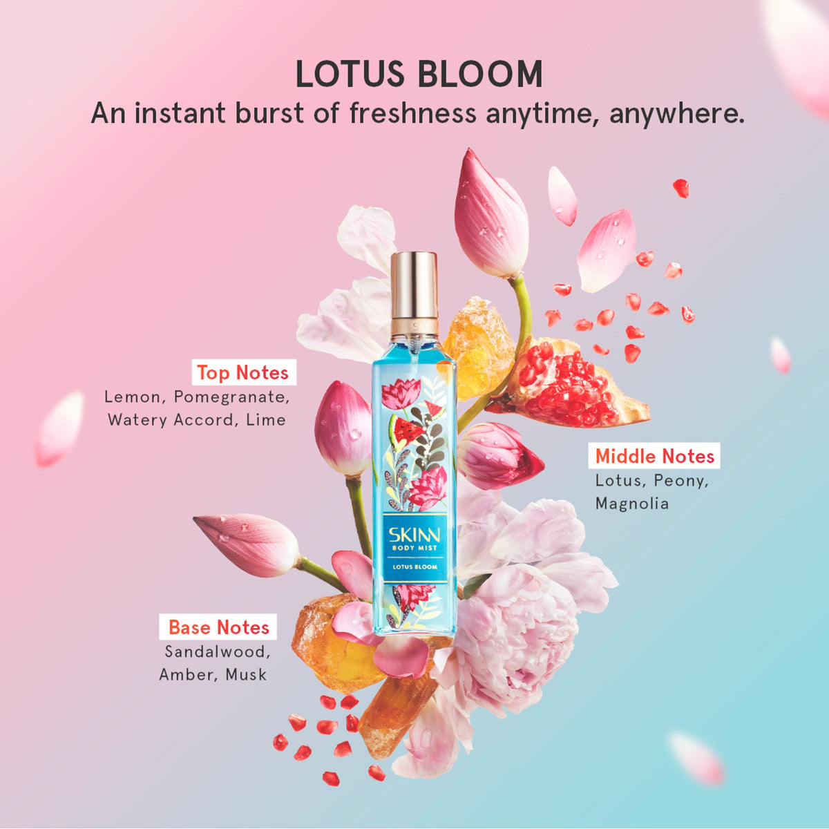 Skinn By Titan Lotus Bloom Body Mist For Her | Grocsy