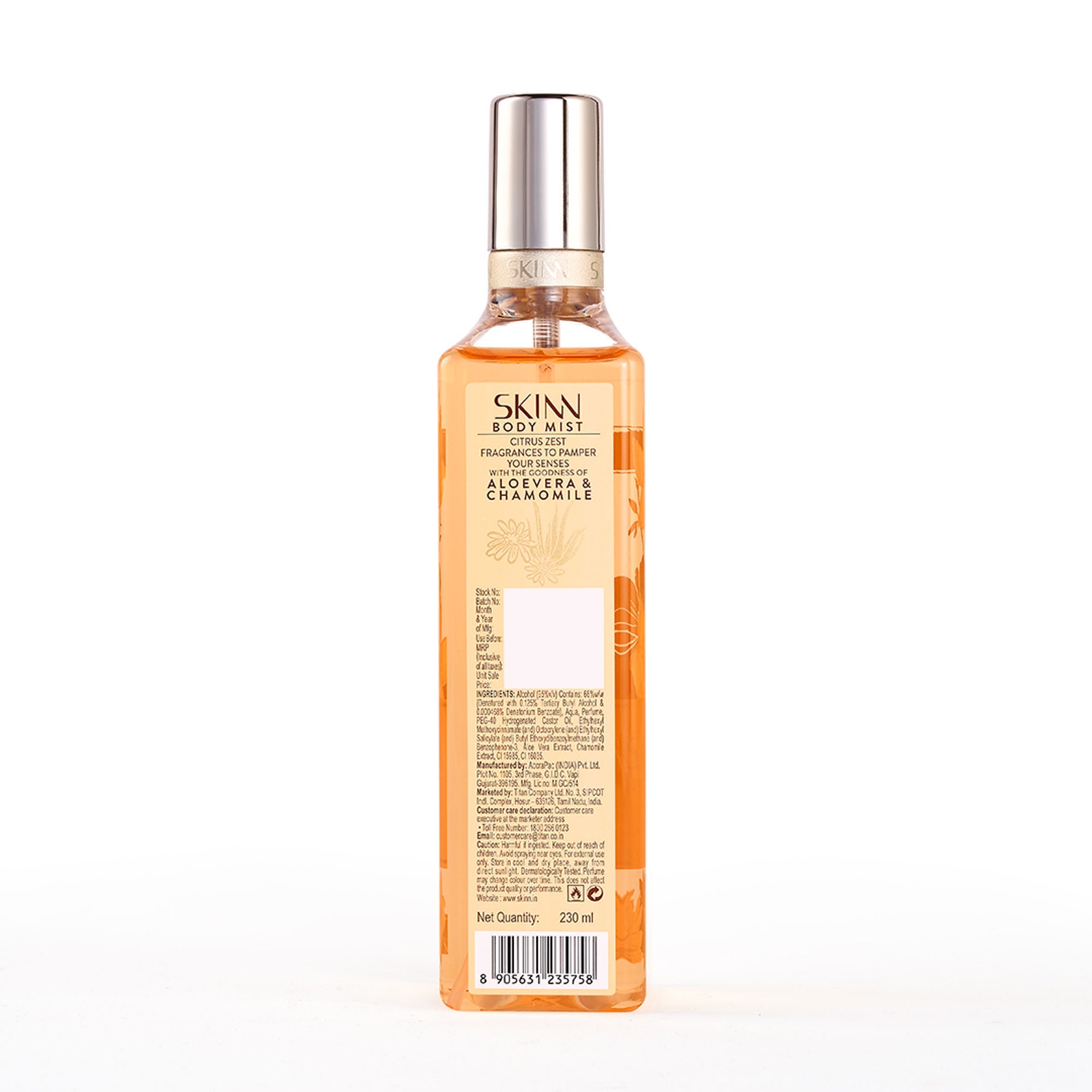 Skinn By Titan Citrus Zest Body Mist For Her | Grocsy