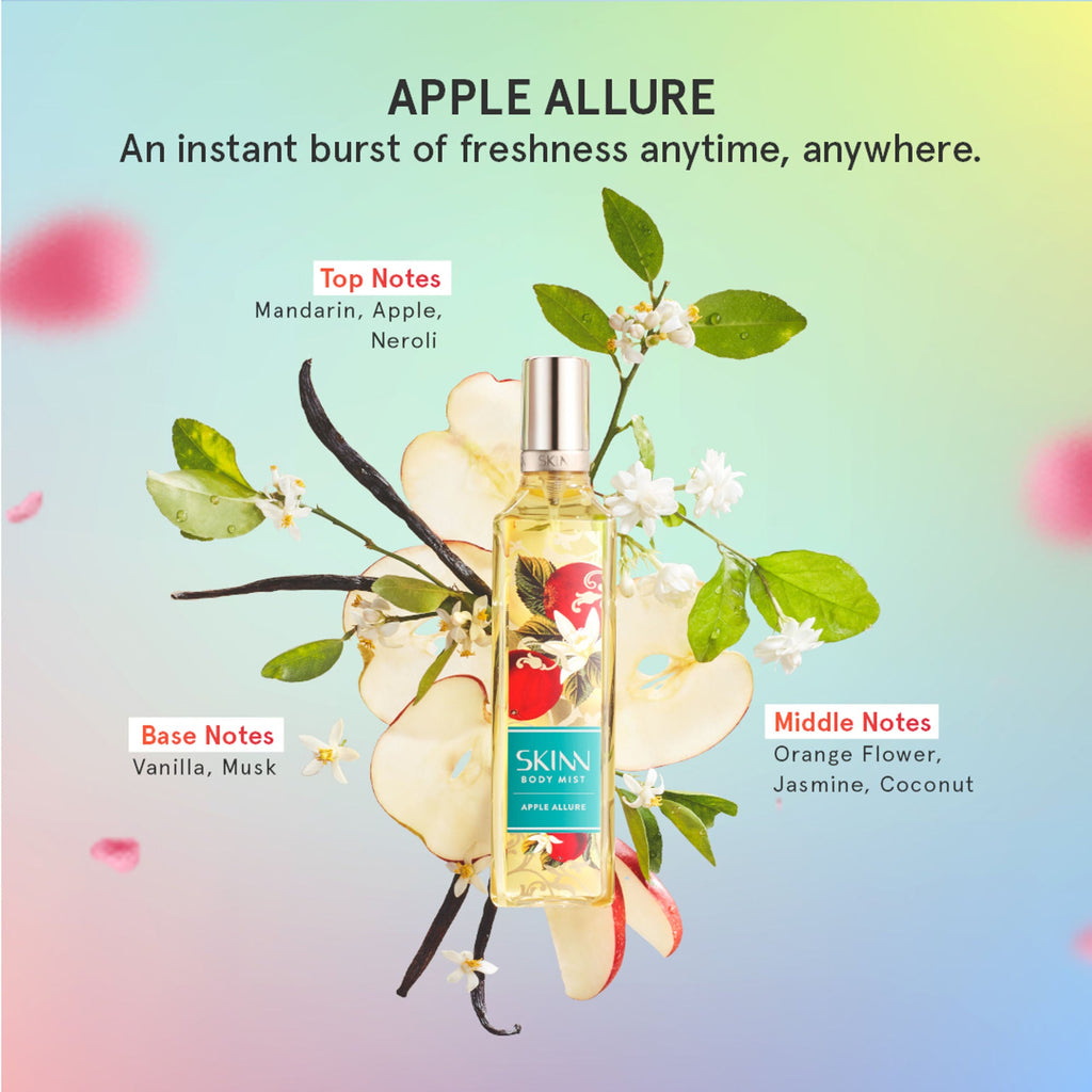Skinn By Titan Apple Allure Body Mist For Her | Grocsy