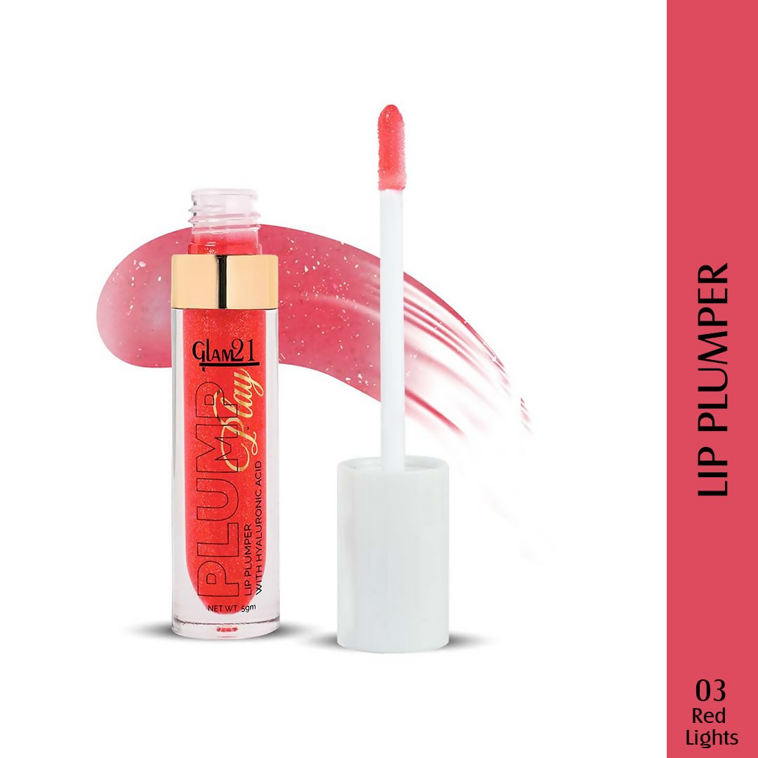 Glam21 Lip Plump Play Lip Plumper With Hyaluronic Acid - 03 Red Lights | Grocsy