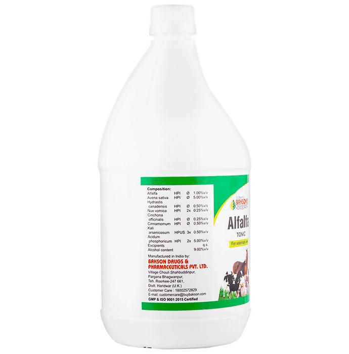 Bakson's Homeopathy Alfalfa Tonic For Veterinary Use | Grocsy