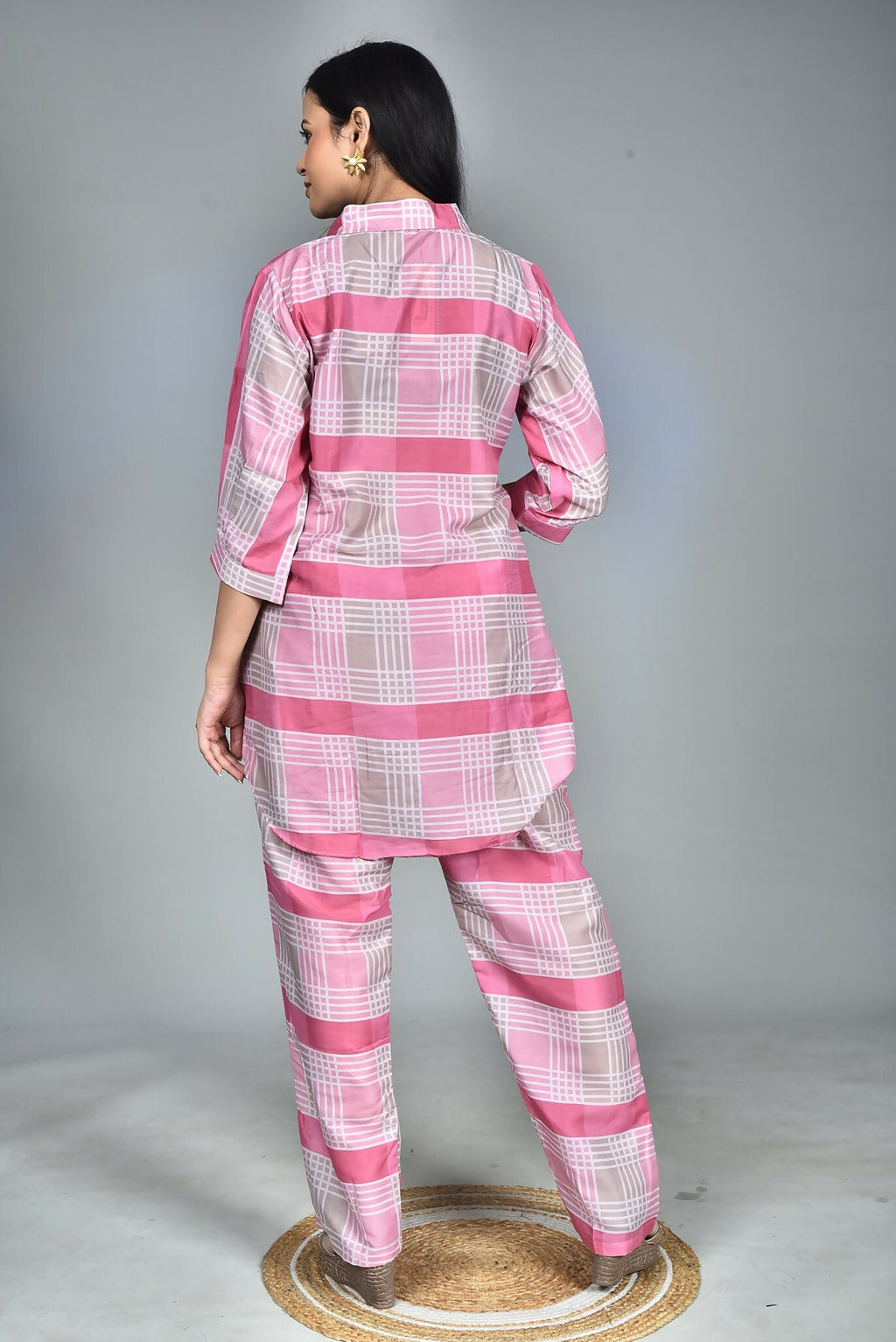 Morchari Digital Print Semi Muslin Co-Ord Set Top & Trouser-Multicolor | Grocsy