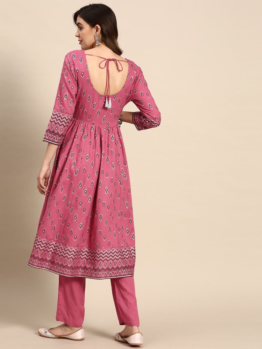 All About You Women Floral Printed Regular Kurta with Trouser | Grocsy