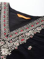 Indo Era Ethnic Motifs Embroidered Sequinned Kurta With Trousers & Dupatta | Grocsy