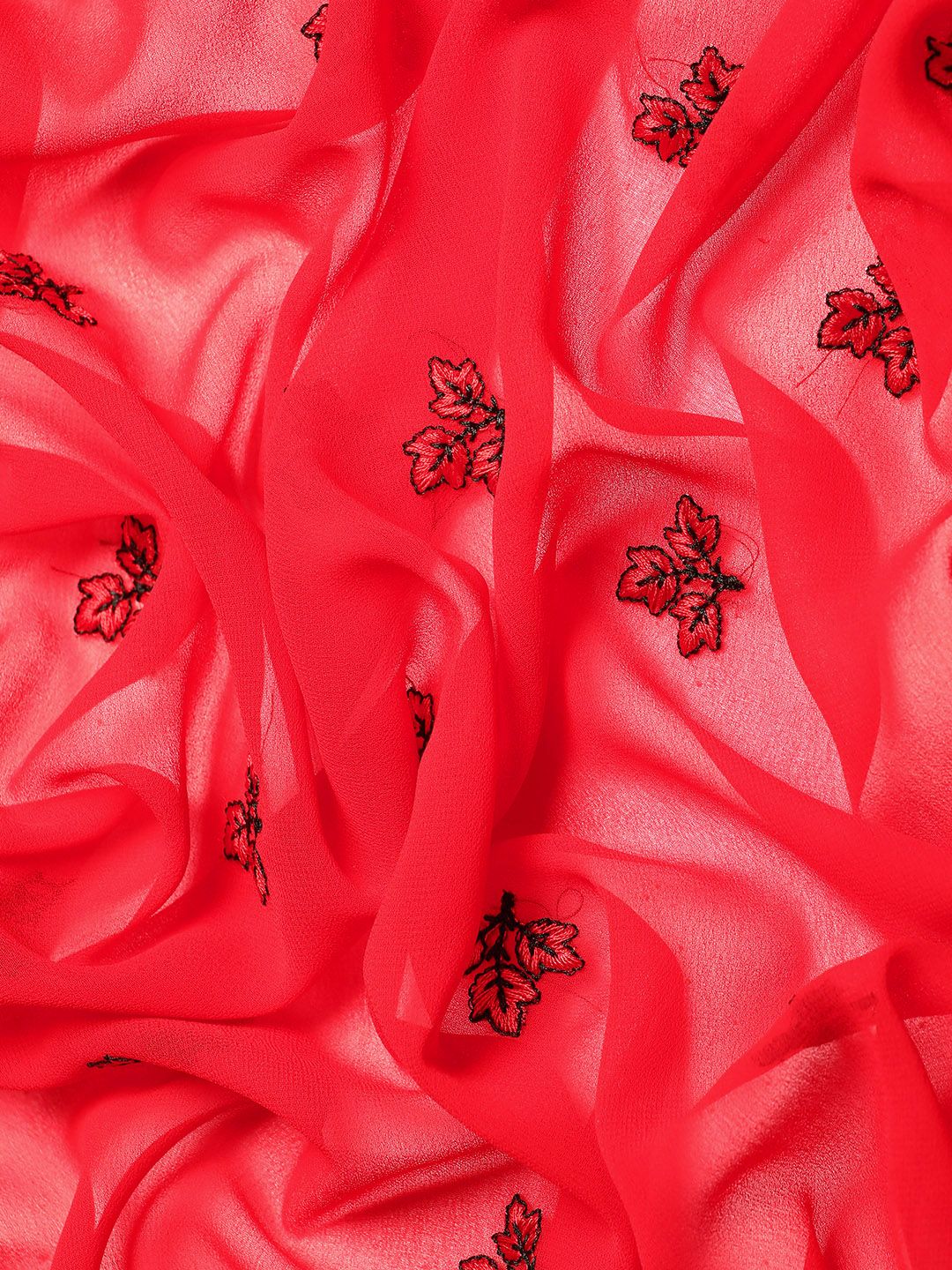 kasee Floral Pure Chiffon Saree | Grocsy