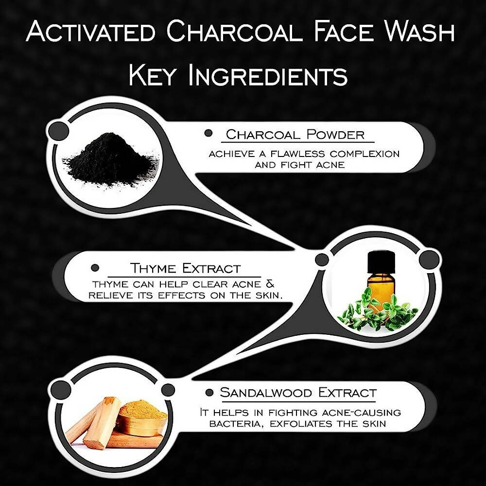 NutriGlow Activated Charcoal Face Wash | Grocsy