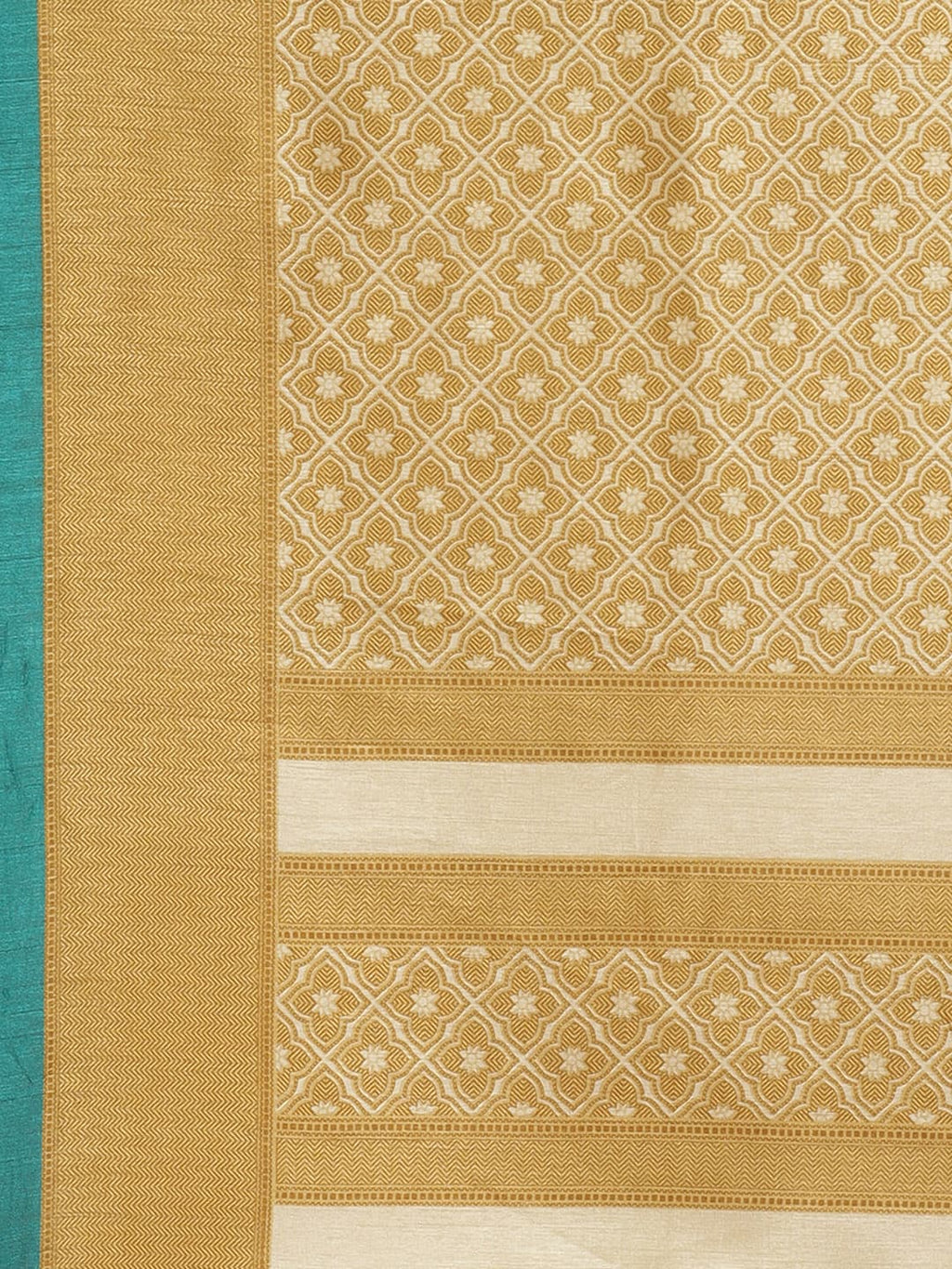 Saree Mall Beige & Blue Printed Saree | Grocsy