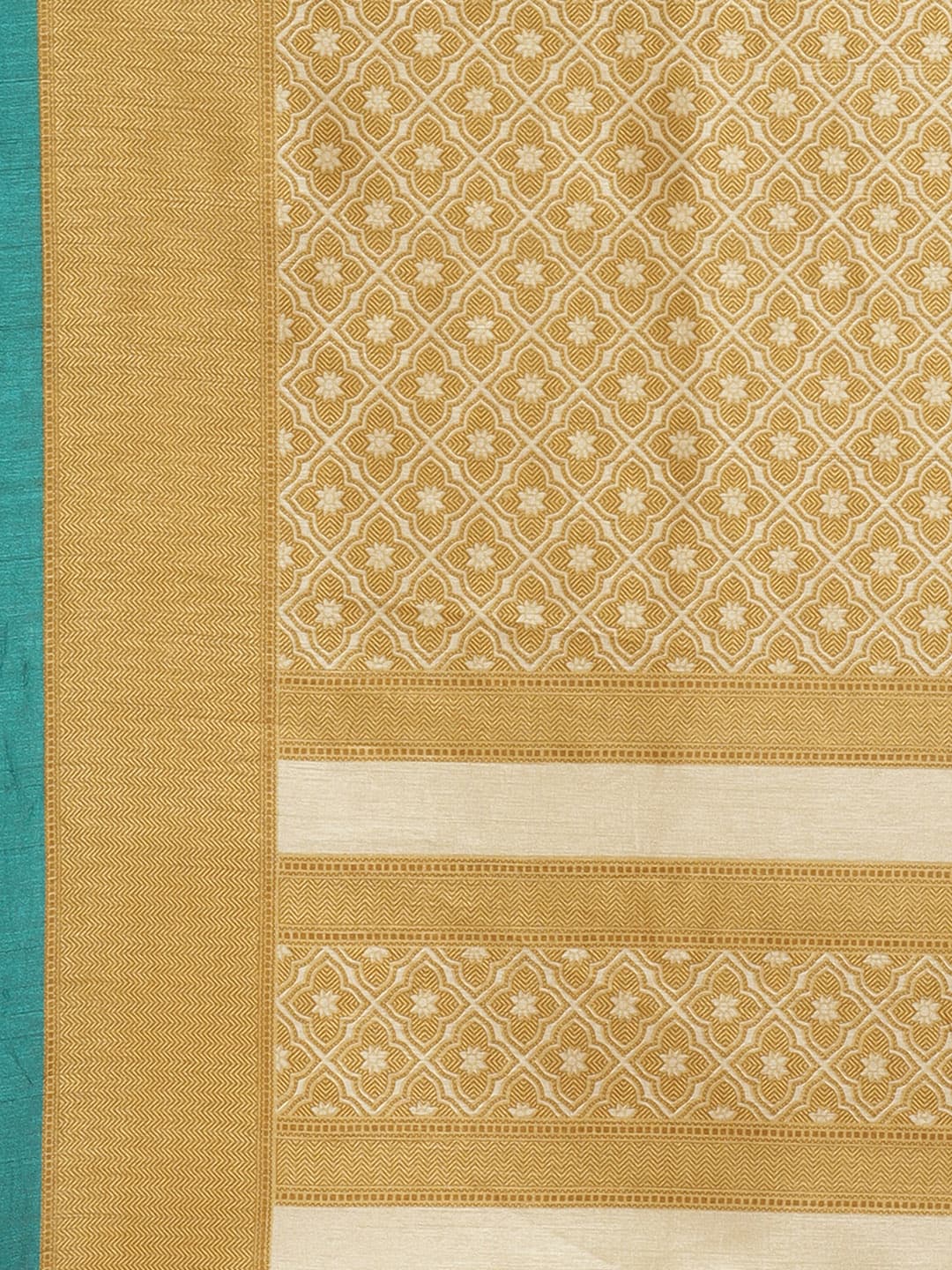Saree Mall Beige & Blue Printed Saree | Grocsy