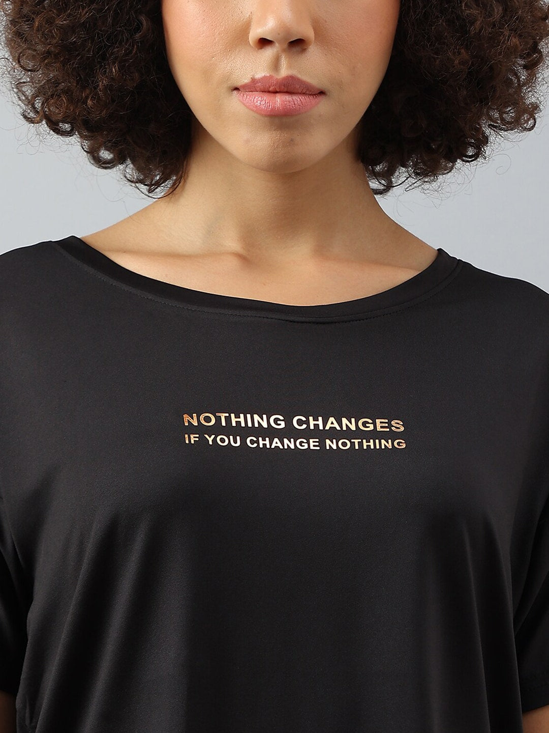 MKH Women Typography Printed Dri-FIT Sports T-shirt | Grocsy
