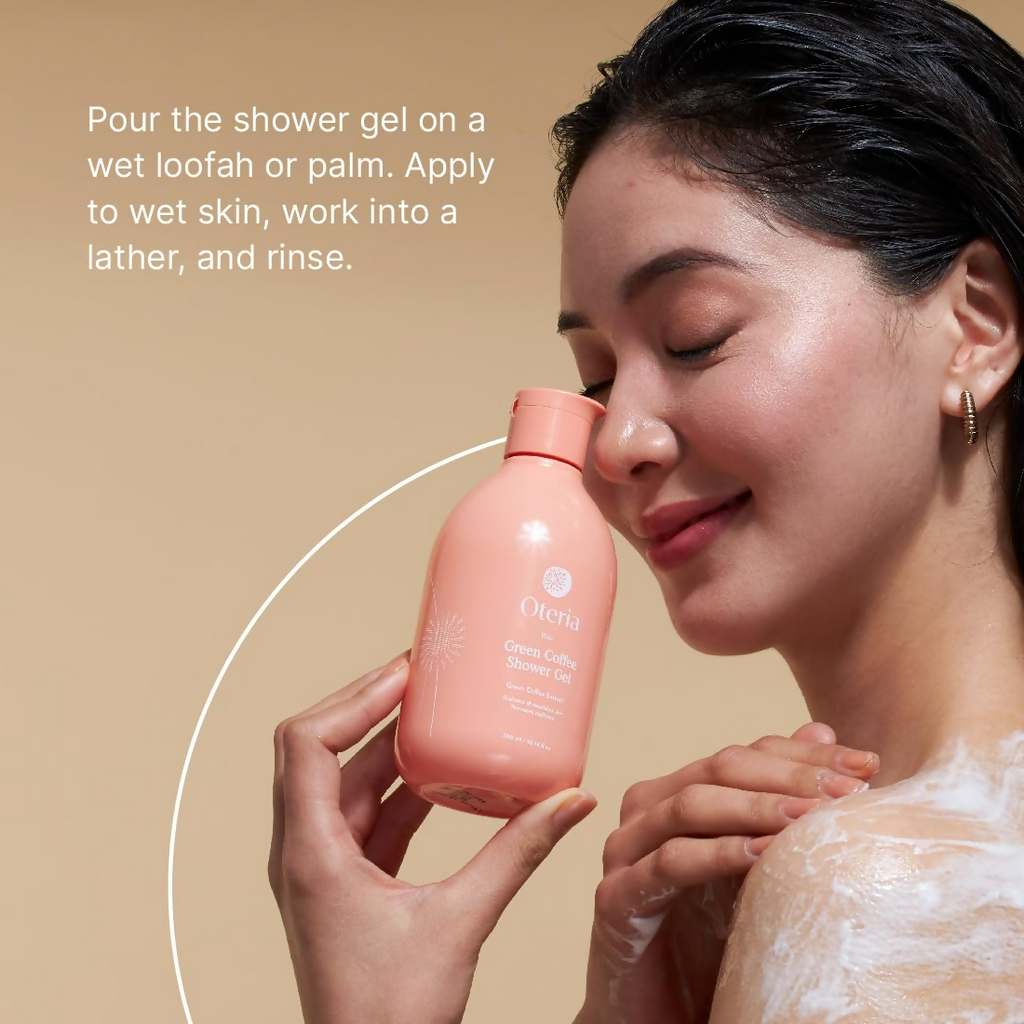 Oteria Premium Exfoliating Green Coffee Body Wash For Shower Gel & Energizing Shower Experience | Grocsy