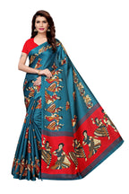 Vamika Rama Green & Red Kalamkari With Jhalar Khadi Silk Saree | Grocsy