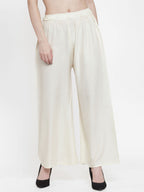 TAG 7 Women Pack Of 7 Solid Flared Palazzos | Grocsy