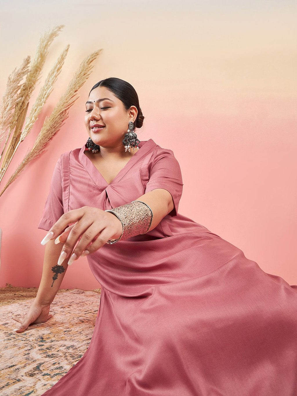 Sztori V-Neck Straight Kurta With Trouser | Grocsy