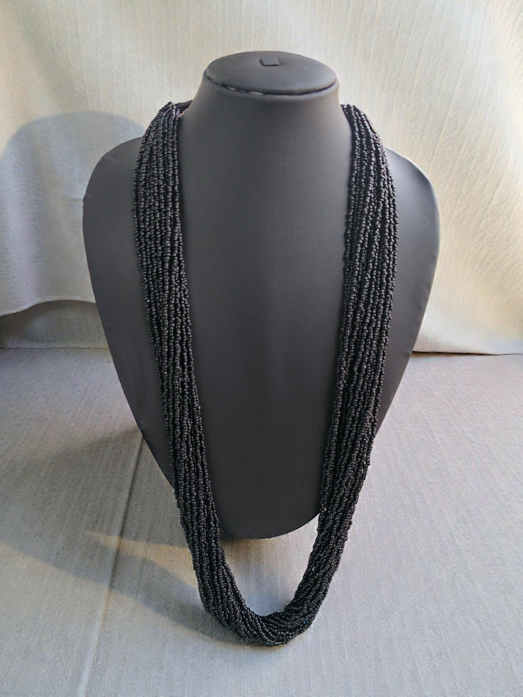 Inhanns Rangsaaz 20-Layer Luxe Long Beaded Only Necklace - Black Only Neckalce 20 Layer Long | Grocsy
