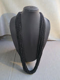 Inhanns Rangsaaz 20-Layer Luxe Long Beaded Only Necklace - Black Only Neckalce 20 Layer Long | Grocsy