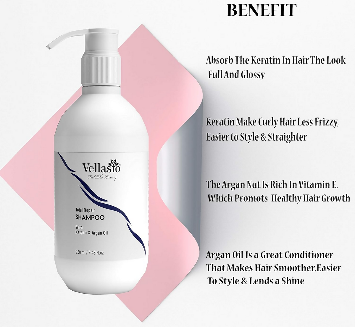 Vellasio Premium Total Hair Repair Shampoo & Daily Moisture Hair Conditioner | Grocsy