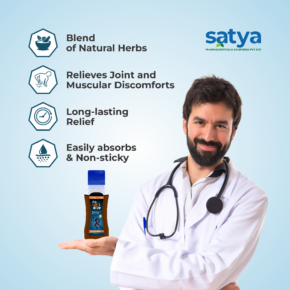 Satya Pharmaceuticals Ayurveda Fit-2 Move Ortho Pain Relief Oil | Grocsy
