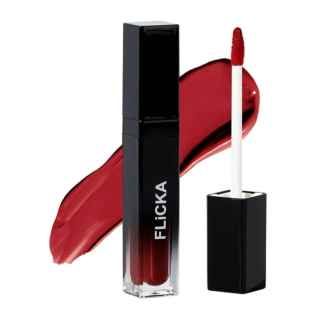 FLiCKA Set and Attack Liquid Matte Lipstick 03 Revolutionary Red | Grocsy