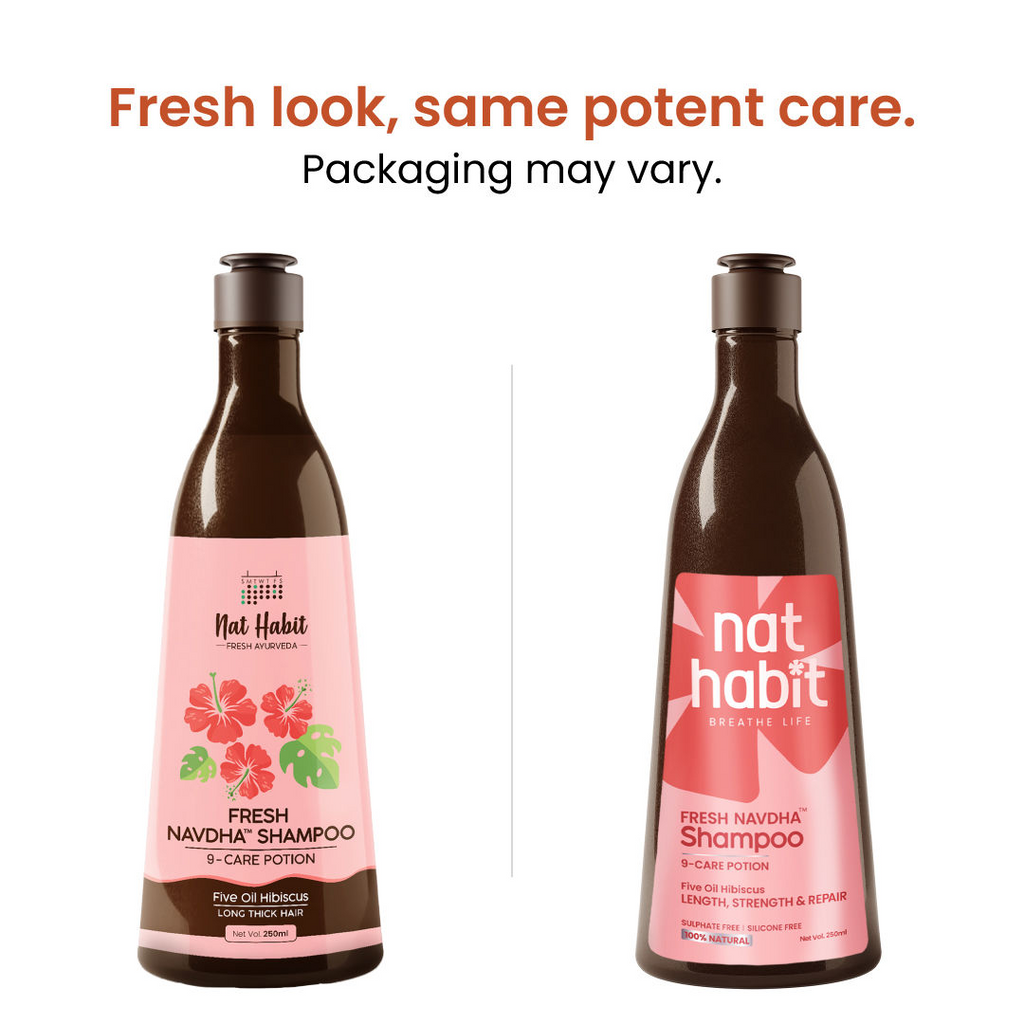 Nat Habit Five Oil Hibiscus Navdha Shampoo | Grocsy