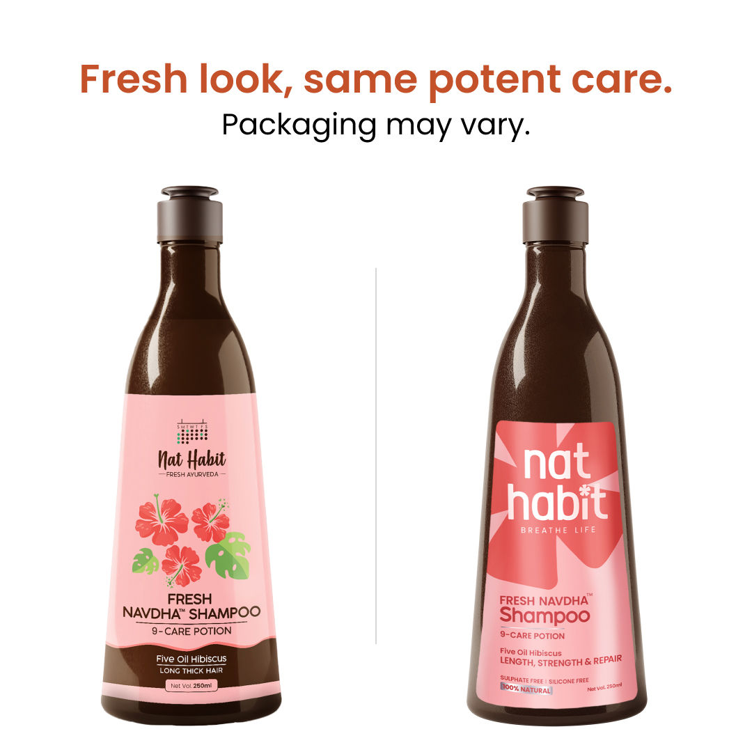 Nat Habit Five Oil Hibiscus Navdha Shampoo | Grocsy