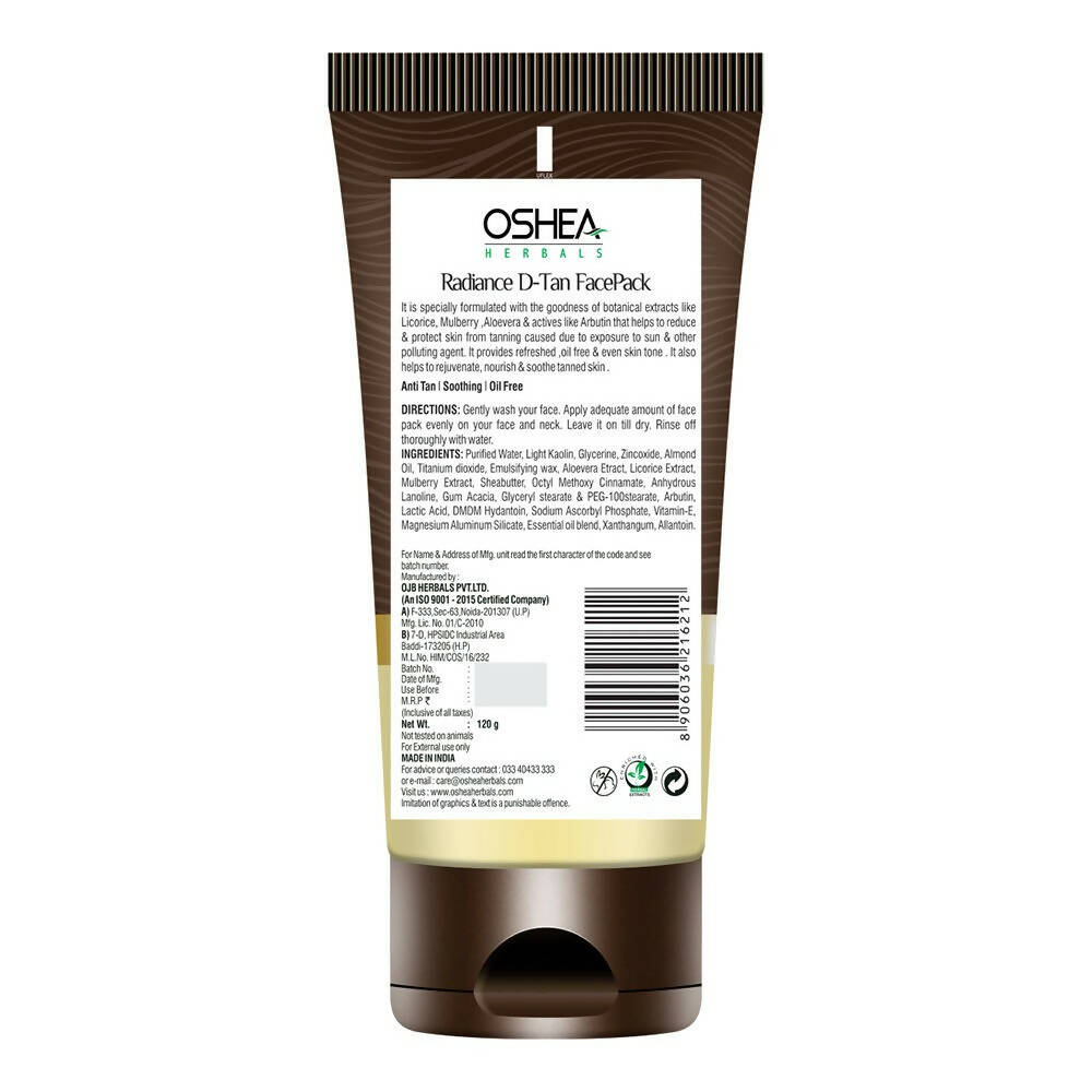 Oshea Herbals Radiance D-Tan Face Pack | Grocsy