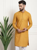Sojanya Geometric Embroidered Thread Work Pure Cotton Straight Kurta | Grocsy