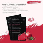 Glamveda Pomegranate Sheet Mask- Brightening & Radiance | Grocsy