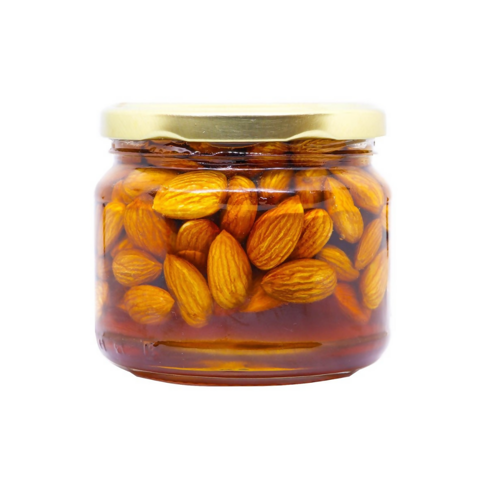 Tassyam Organics Wild Honey with California Almonds | Grocsy