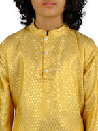 Sethukrishna Boys Gold-Toned Kurta with White Dhoti Pant | Grocsy