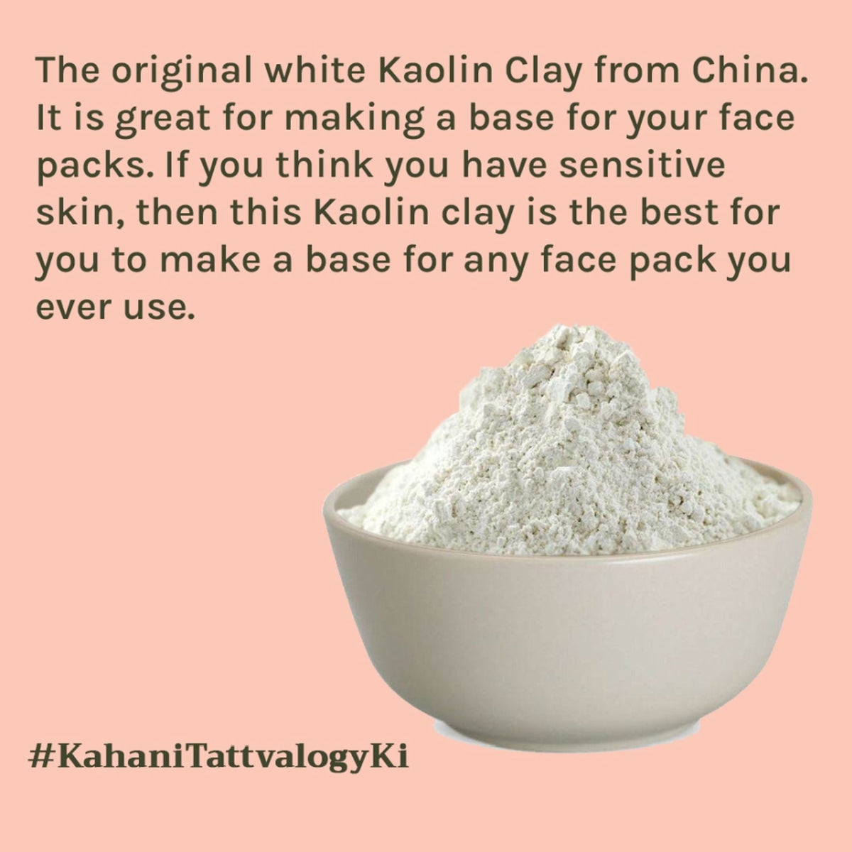 Tattvalogy Kaolin Clay - Fights Acne & Blackheads, Reduces Oily Skin for Clear, Balanced Complexion | Grocsy