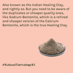 Tattvalogy Indian Bentonite Clay Powder - Detox Mask for Oily Skin, Acne and Deep Pore Cleansing | Grocsy