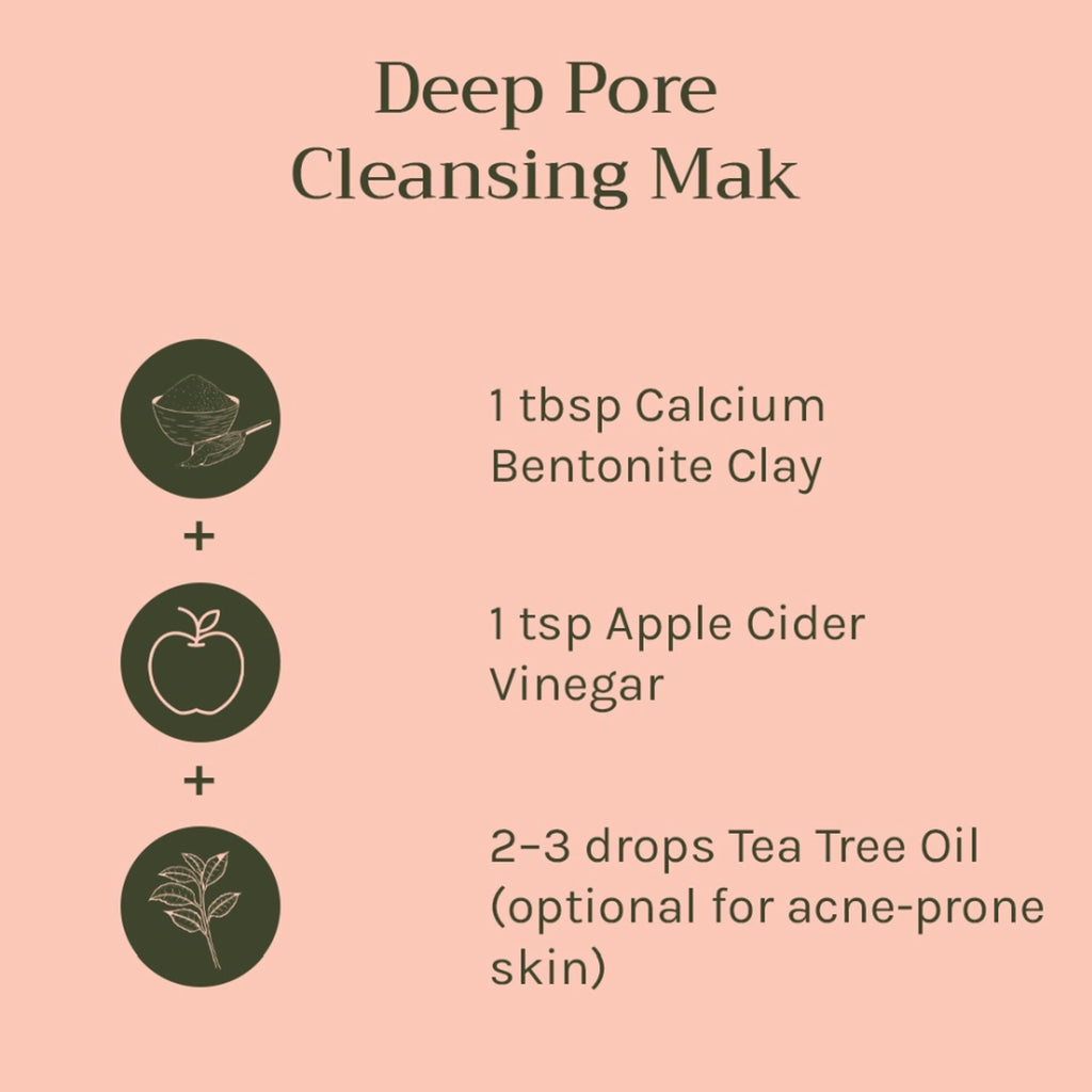 Tattvalogy Indian Bentonite Clay Powder - Detox Mask for Oily Skin, Acne and Deep Pore Cleansing | Grocsy