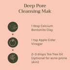 Tattvalogy Indian Bentonite Clay Powder - Detox Mask for Oily Skin, Acne and Deep Pore Cleansing | Grocsy