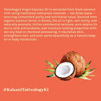 Tattvalogy Virgin Coconut Oil - Organic, Lightweight, Deep Moisturizer for Skin & Healthy Hair Care | Grocsy