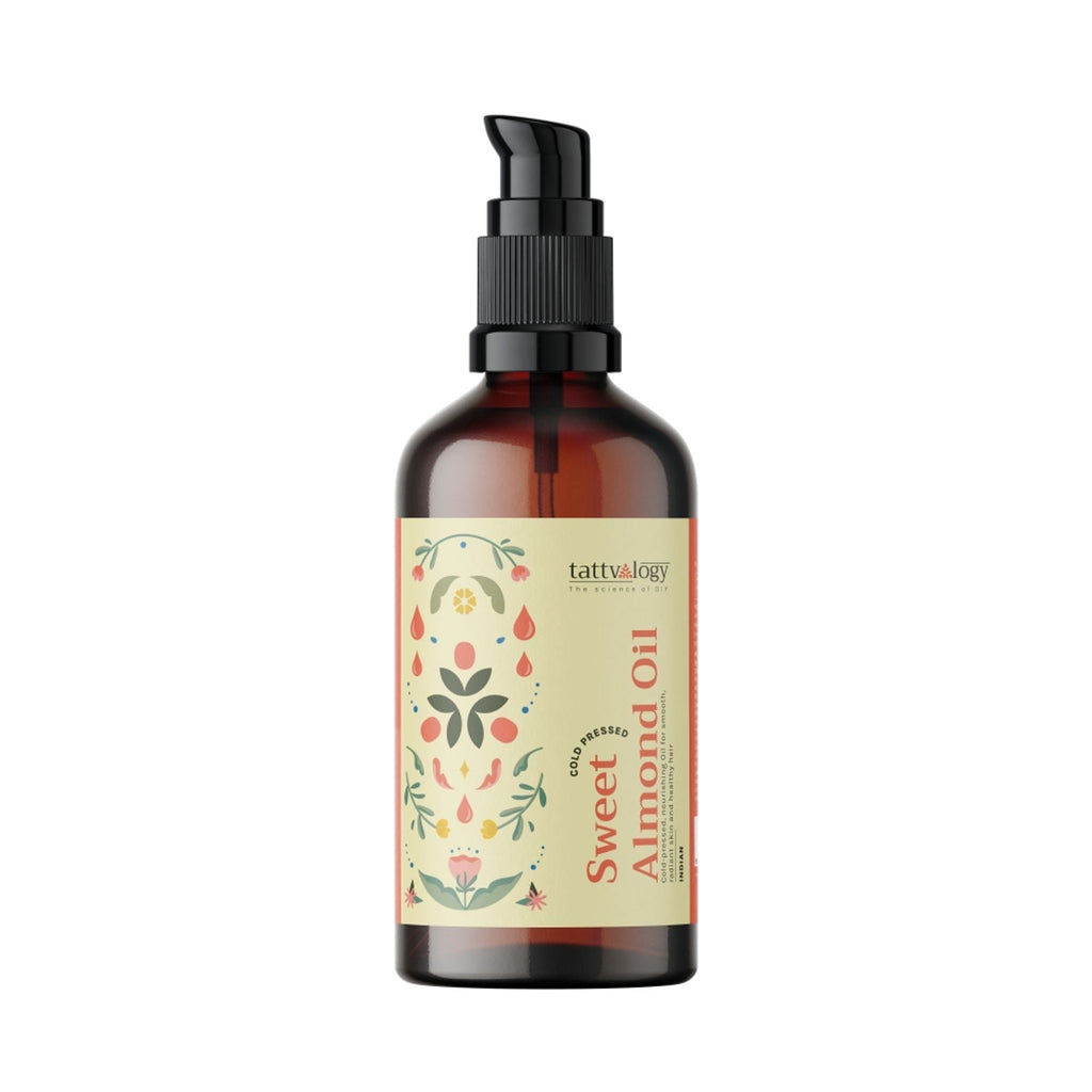 Tattvalogy Sweet Almond Oil - Nourishes Skin, Fades Dark Circles & Uneven Skin tone, Vitamin-E Rich | Grocsy