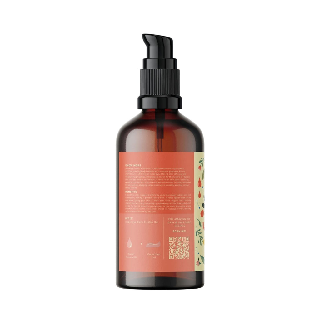 Tattvalogy Sweet Almond Oil - Nourishes Skin, Fades Dark Circles & Uneven Skin tone, Vitamin-E Rich | Grocsy