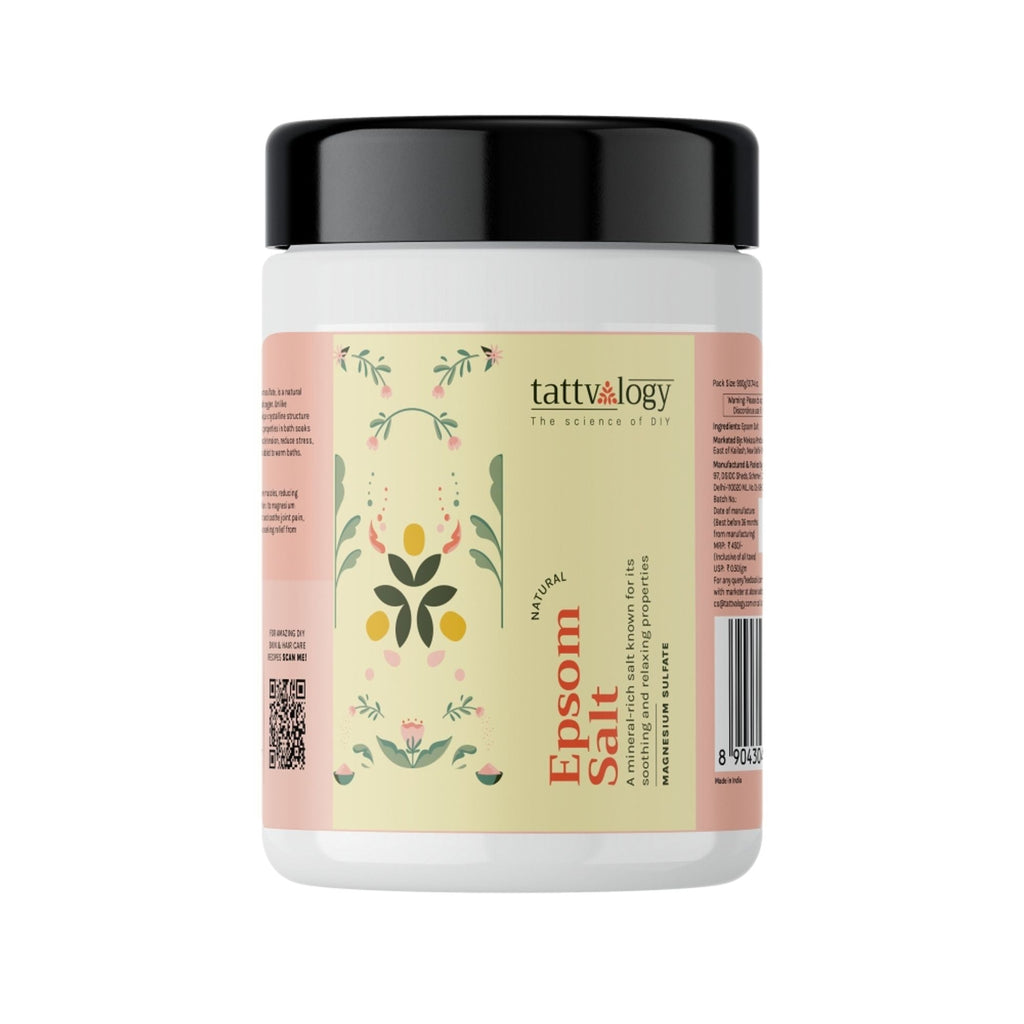 Tattvalogy Pharma Grade Epsom Salt - Muscle Relief, Feet Soak & Relaxing Bath Salt for Ultimate Care | Grocsy